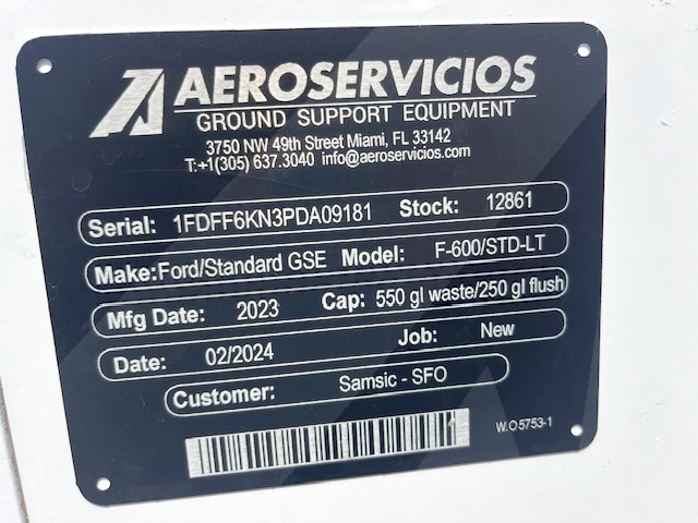 Lavatory Truck Ford/Standard GSE F-600 XL SD 2023