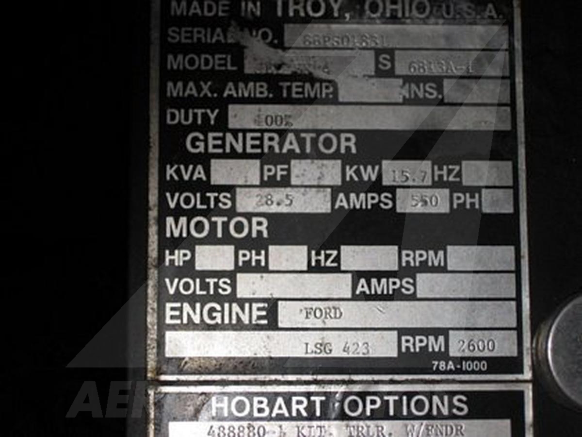 Ground Power Unit Hobart JetEx-4D - 28.5 vdc