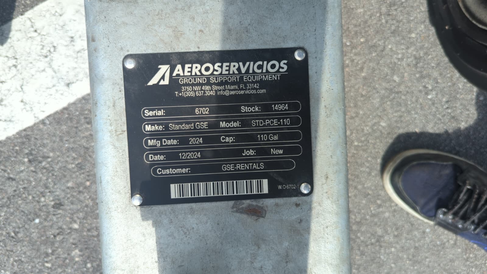 Electric Potable Water Cart - Standard GSE STD-PCE-110