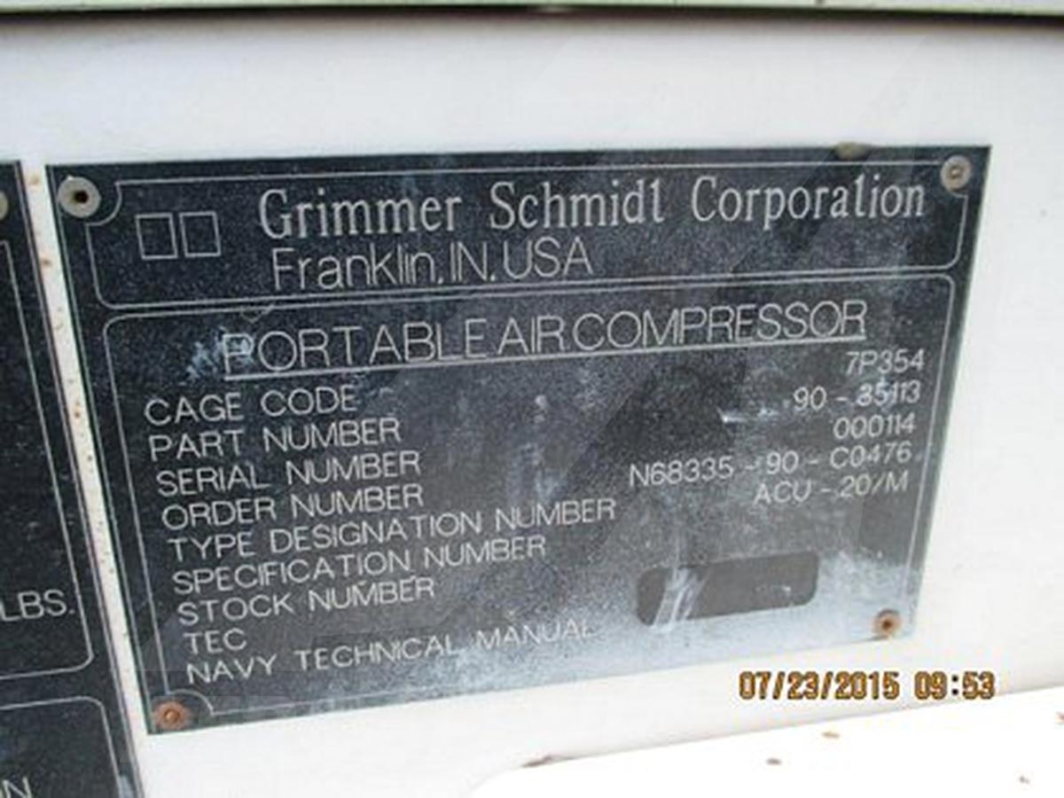 Portable Air Compressor Grimmer Schmidt Corp.