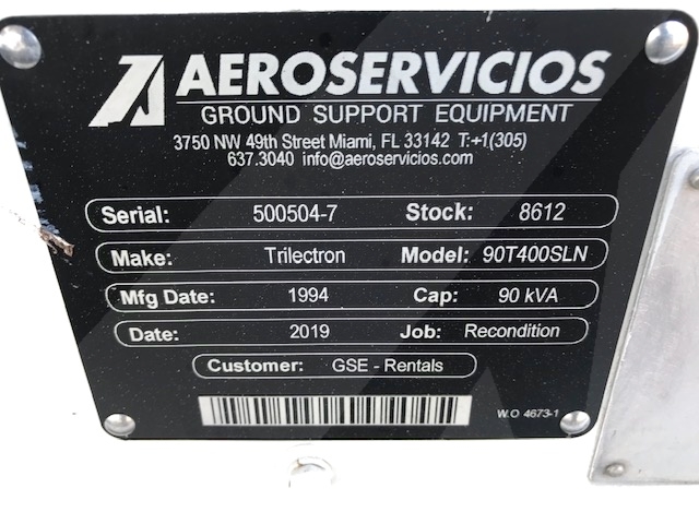 Ground Power Unit Trilectron 90T400SLN - 90 kVA