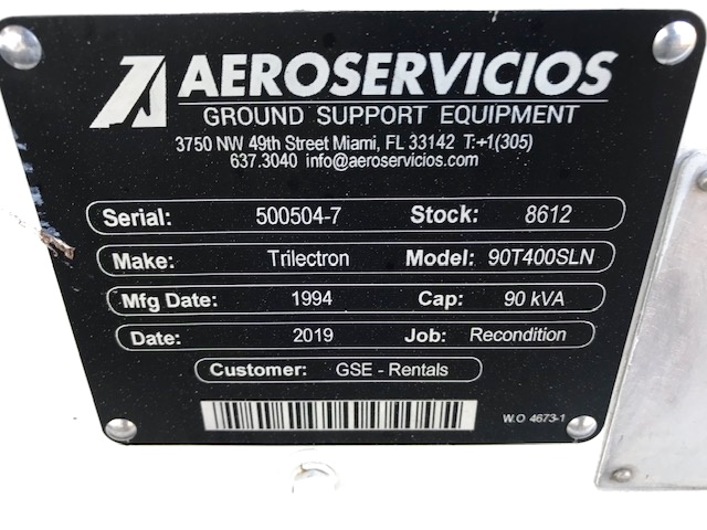 Ground Power Unit Trilectron 90T400SLN - 90 kVA