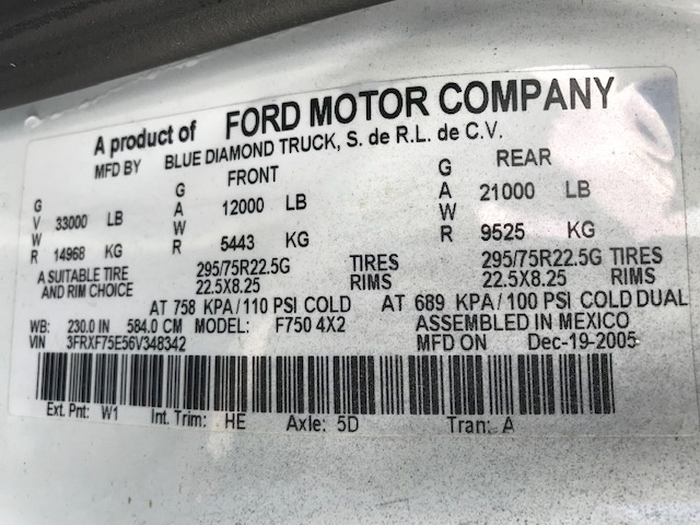 Cabin Service Truck Ford/Tesco F-750/CST 16'