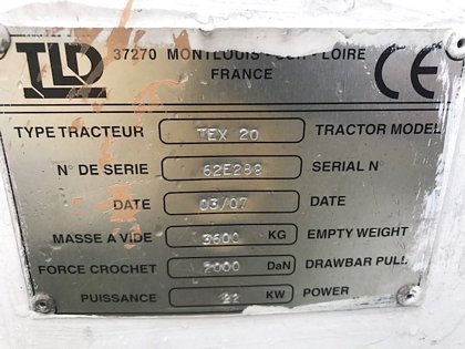 Baggage Tractor Electric TLD TEX-20