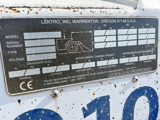 Towbarless Push Back Tractor Lektro AP8750C-AL-700