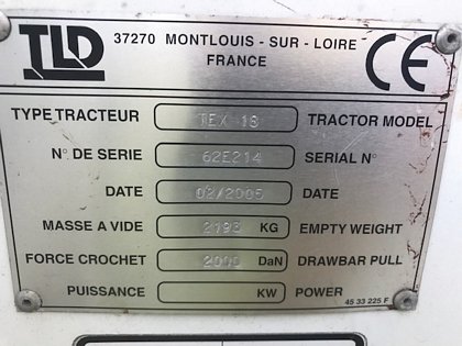 Baggage Tractor Electric TLD TEX-18