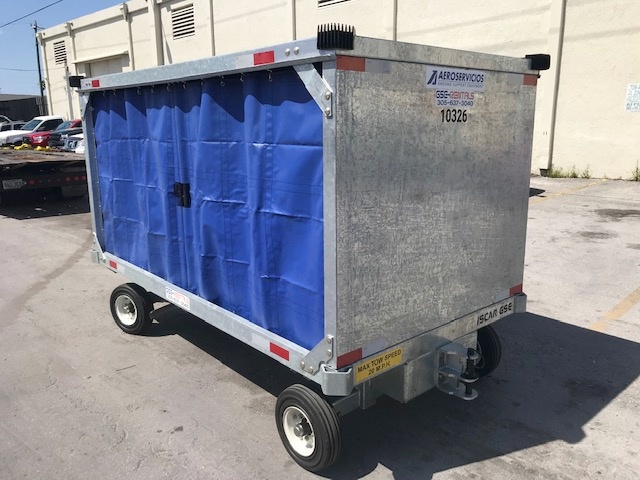 Baggage Carts Closed Iscar BCL-8 Galvanized