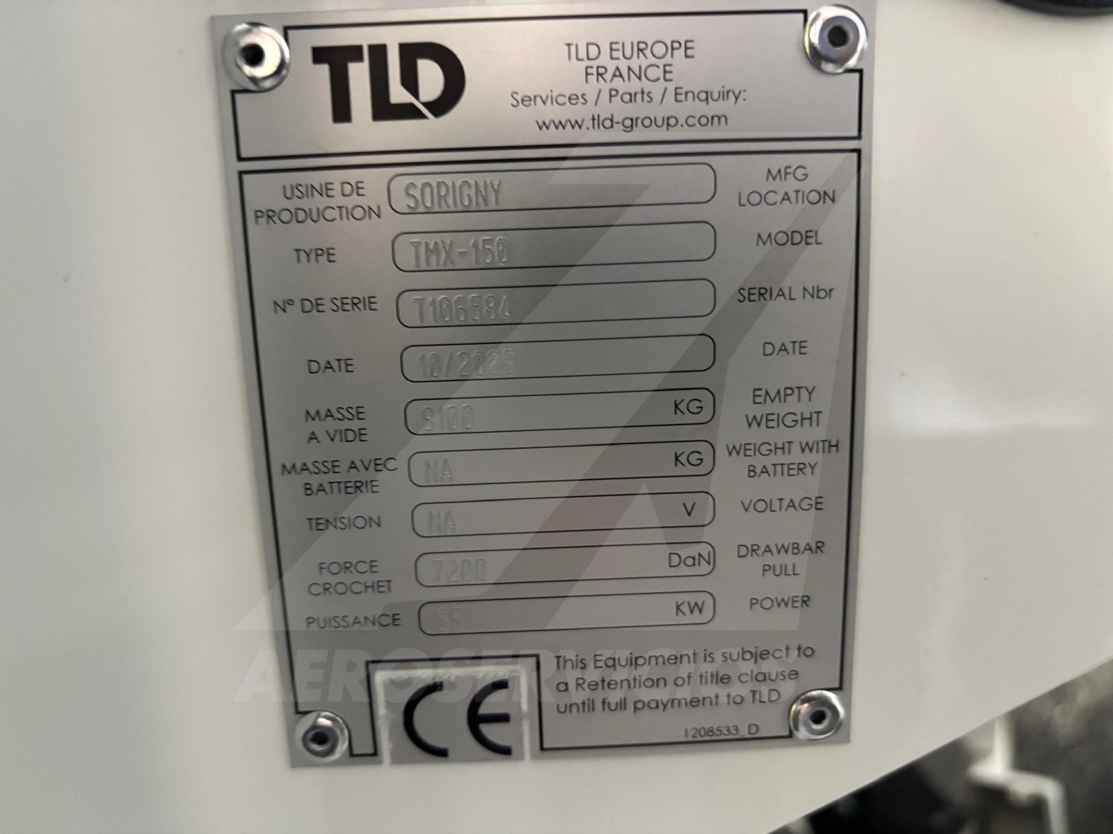 Push Back Tractor TLD TMX-150-15 Tier 4F