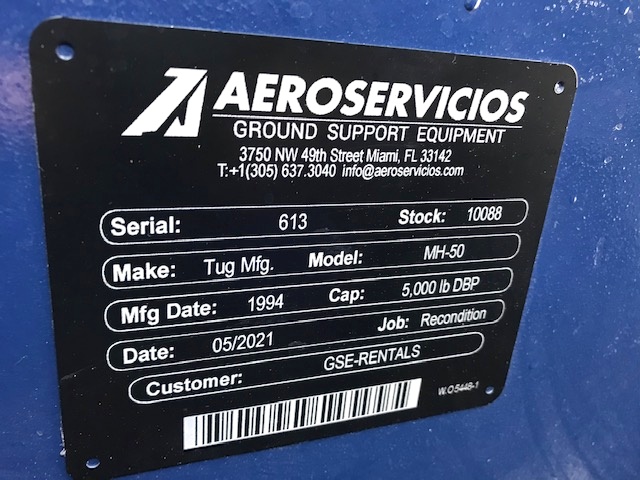 High Speed Utility Tractor Tug MH 50- 5,000 lb DBP