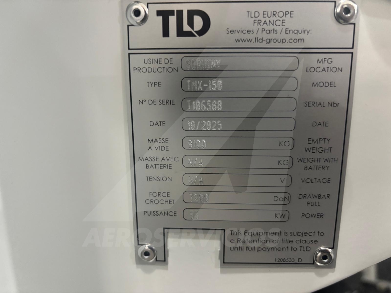 Push Back Tractor TLD TMX-150-9 Tier 4F