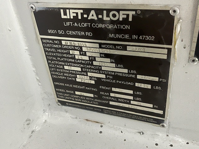 Ambulift LIFT-A-LOFT APX 16