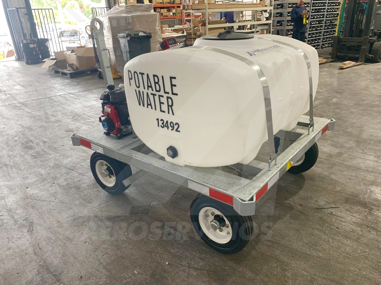 Potable Water Service Cart STD-PC-155 Galvanized