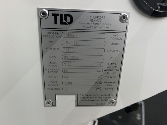 Push Back Tractor TLD TMX-150-15 Tier 4F