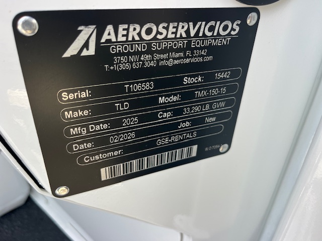 Push Back Tractor TLD TMX-150-15 Tier 4F