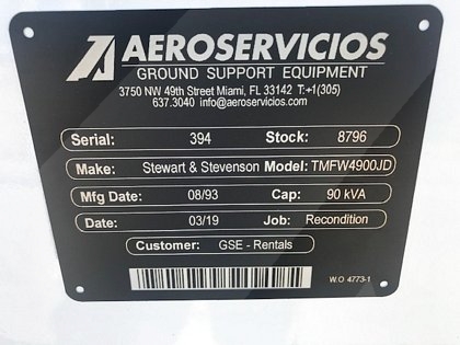 Ground Power Unit S&S TMFW-4900 JD