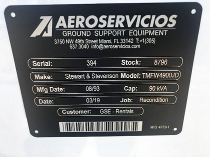 Ground Power Unit S&S TMFW-4900 JD