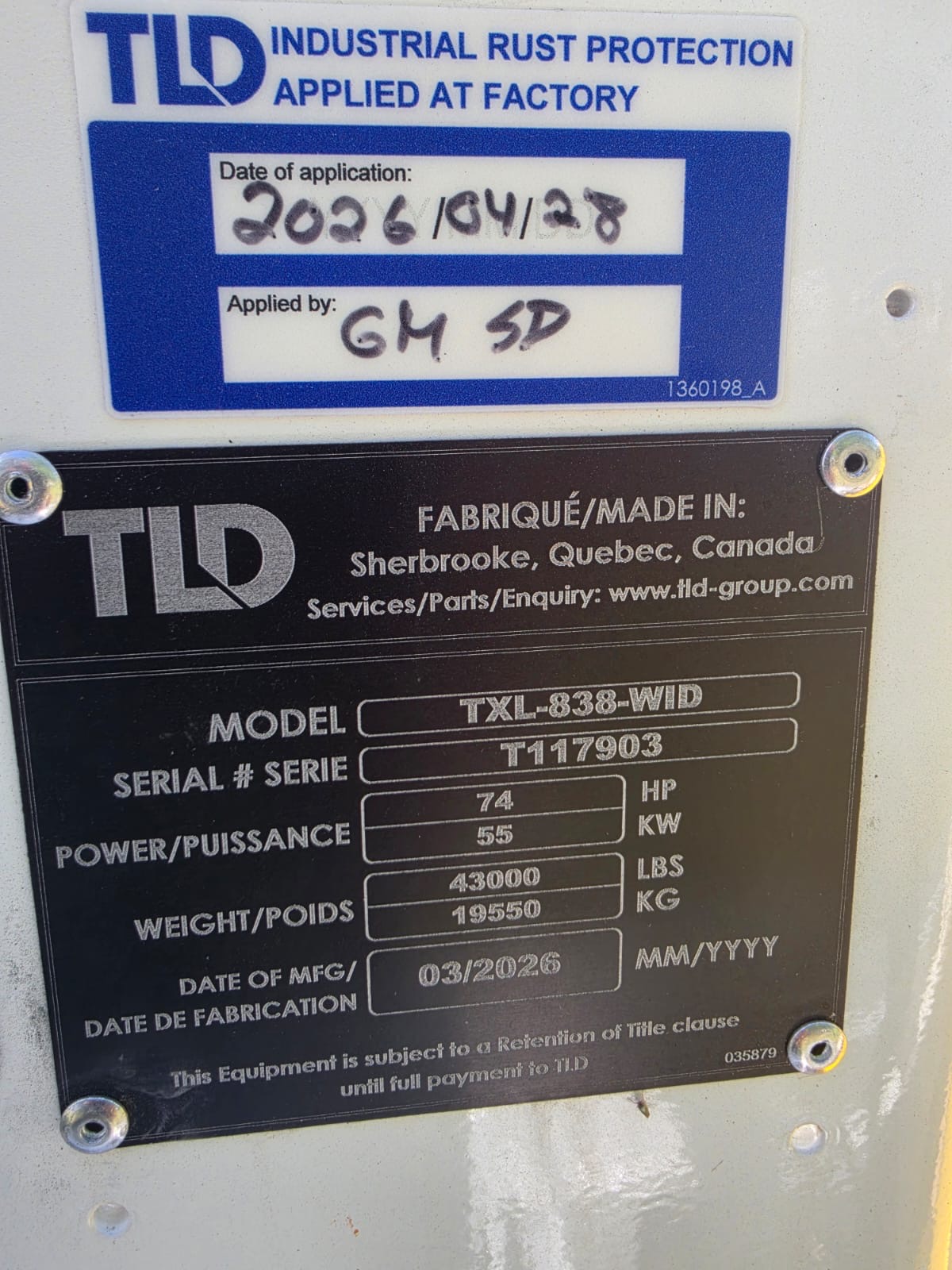 Cargo Loader TLD TXL-838 Wide