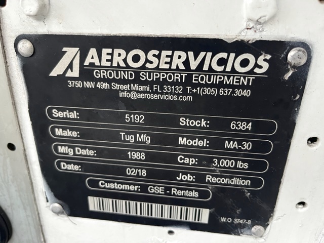 Baggage Tractor Tug MA-30