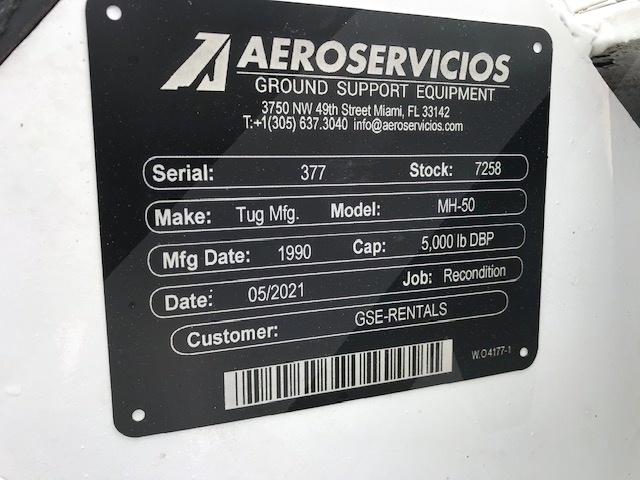 High Speed Utility Tractor Tug MH 50- 5,000 lb DBP