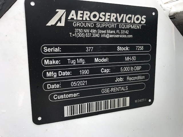 High Speed Utility Tractor Tug MH 50- 5,000 lb DBP