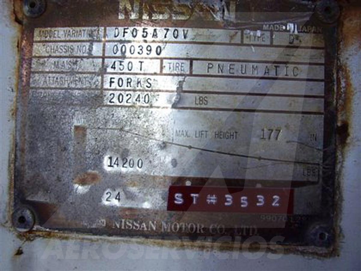 Fork lift Nissan DF05A70V