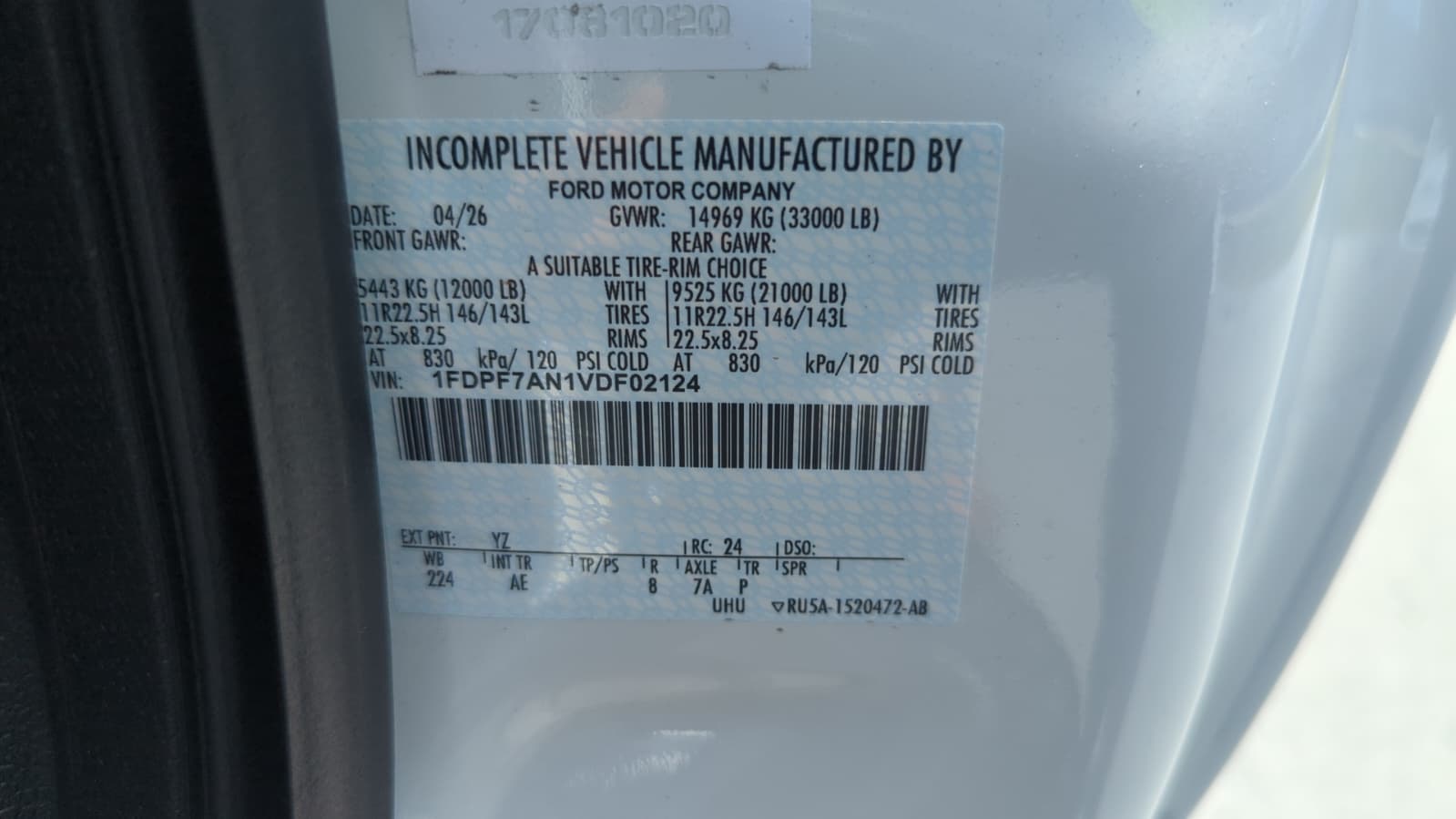 Truck Chassis Ford F-750 2026